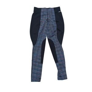 Kerrits Womens Chevron‎ Print Riding Tights Black Multi Color Knee Patch Medium